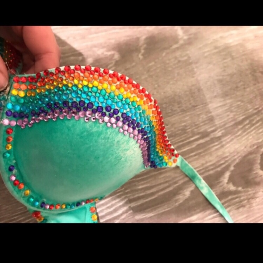 Handmade Rainbow Rave Bra - Picture 3 of 8